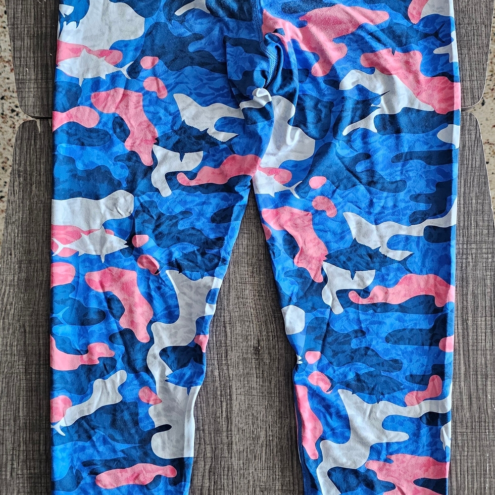 Salt Life Blue and Pink Camouflage Leggings
